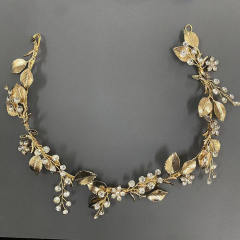 Handmade alloy leaf wedding hair vines