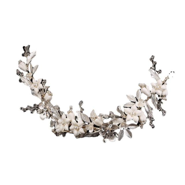 Elegant ceramics wedding hair vines