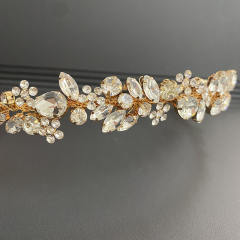 Handmade delicate crystal beads headband