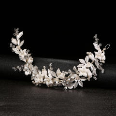 Elegant ceramics wedding hair vines