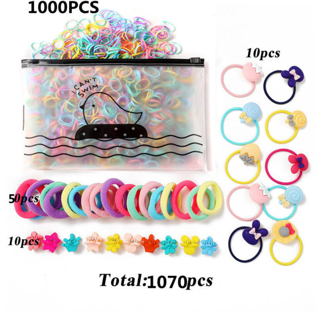 Korean fashion candy color hair ties set for kids