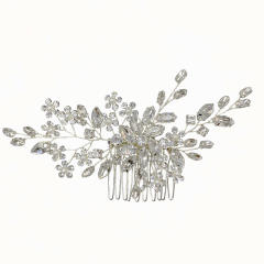 Delicate crystal beads handmade wedding hair combs