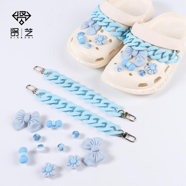 Candy color diy shoes accessory for cross