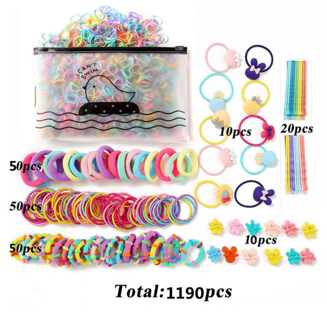 Korean fashion candy color hair ties set for kids