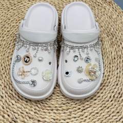 Luxury rhinestone pearl diy shoes accessory for cross