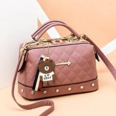 Eleagnt qulited plain color large capacity handbag