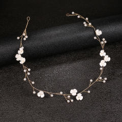Handamde pearl flower wedding hair vines 36cm