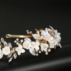 Amazon ceramics flower wedding headband