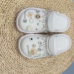 Luxury rhinestone pearl diy shoes accessory for cross