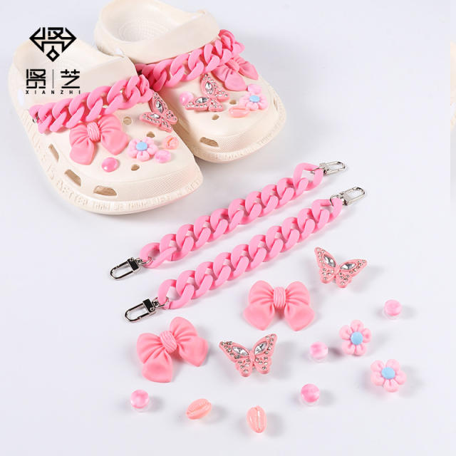 Candy color diy shoes accessory for cross