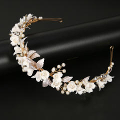 Amazon ceramics flower wedding headband