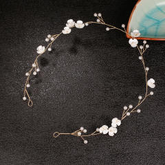 Handamde pearl flower wedding hair vines 36cm