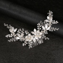 Korean fashion metal leaf wedding hair combs