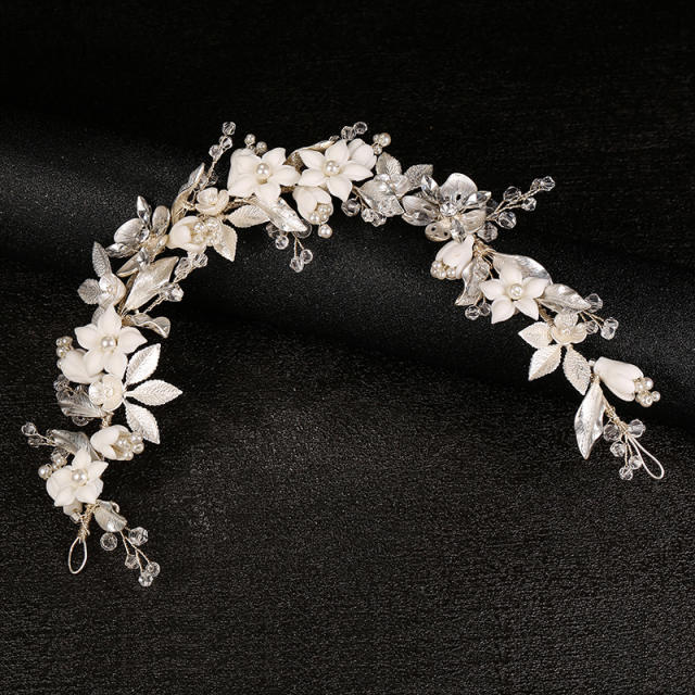 Elegant ceramics wedding hair vines