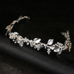 Handmade alloy leaf wedding hair vines