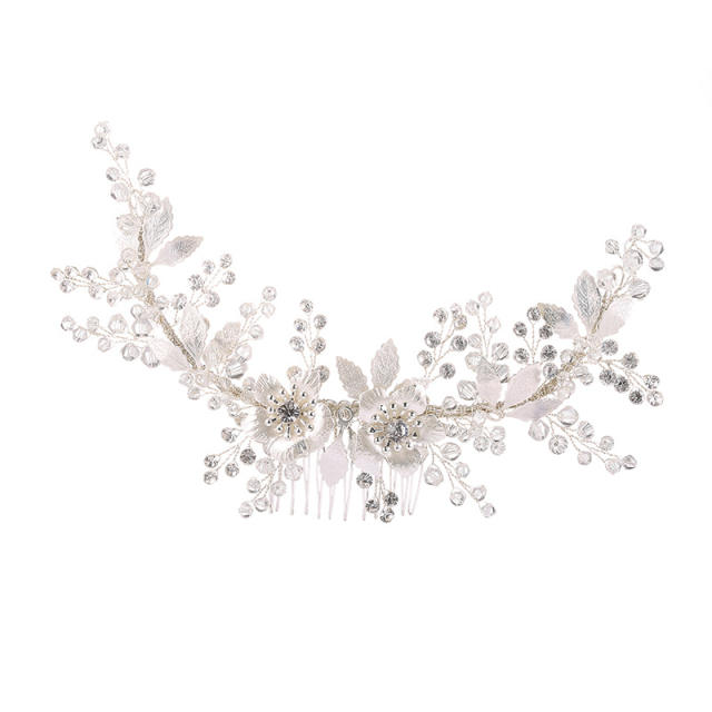 Korean fashion metal leaf wedding hair combs