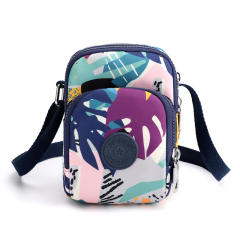 MINI size canvas patterned phone bag arm bag
