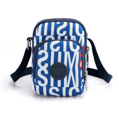 MINI size canvas patterned phone bag arm bag
