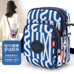 MINI size canvas patterned phone bag arm bag