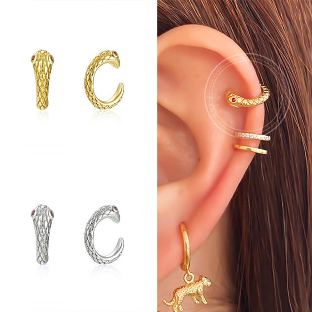 18k gold plated snake copper ear cuff(1pcs price)