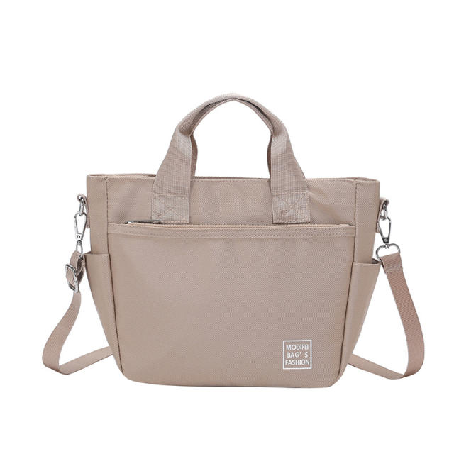 Korean fashion plain color nylon mommy bag handbag