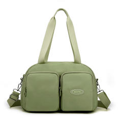 Casual plain color nylon tote bag school bag