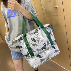 Large capacity nylon travel bag gym bag