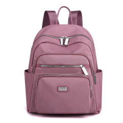 Korean fashion plain color nylon backpack school bag