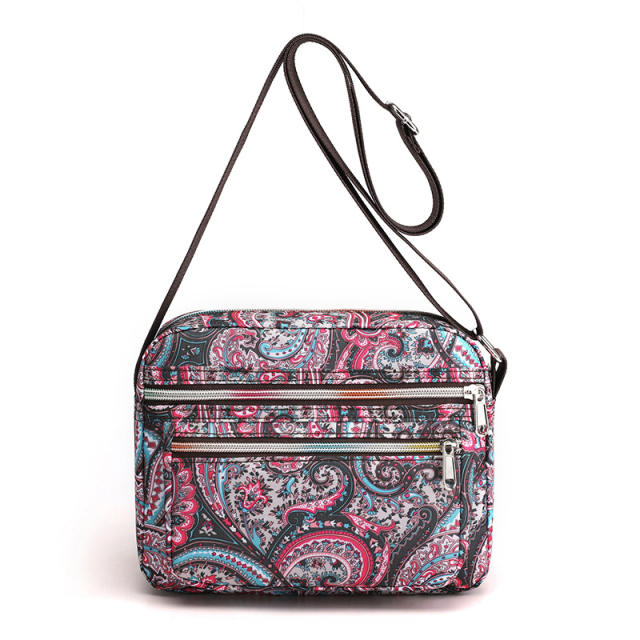 Casual floral nylon women box bag crossbody bag