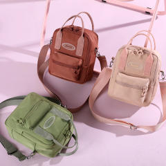 Korean fashion plain color nylon cute crossbody bag