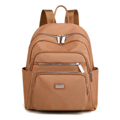 Korean fashion plain color nylon backpack school bag