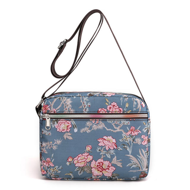 Casual floral nylon women box bag crossbody bag