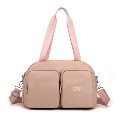 Casual plain color nylon tote bag school bag