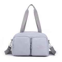 Casual plain color nylon tote bag school bag