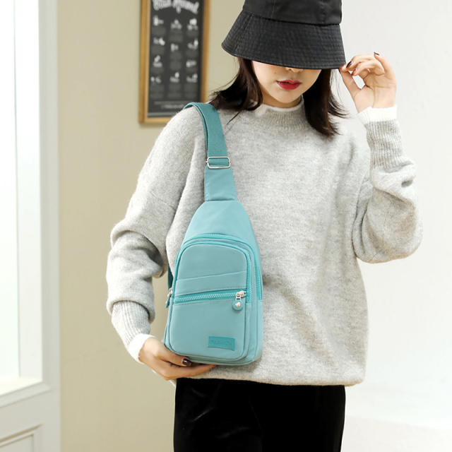 Korean fashion nylon patterned sling bag
