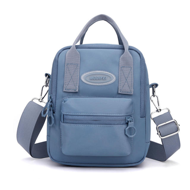 Korean fashion plain color nylon cute crossbody bag