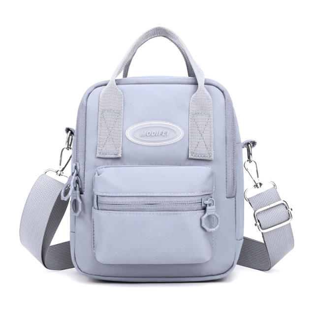 Korean fashion plain color nylon cute crossbody bag