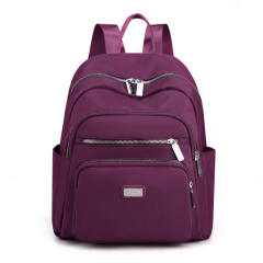 Korean fashion plain color nylon backpack school bag