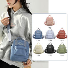 Korean fashion plain color nylon cute crossbody bag