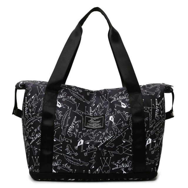 Large capacity nylon travel bag gym bag