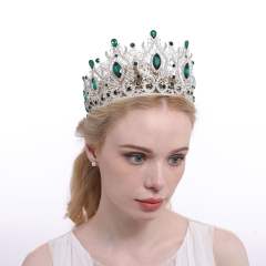 Baroque trend color cubic zircon alloy crown
