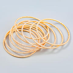 10pcs hiphop metal bangle set