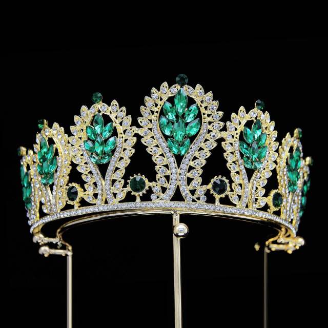 Baroque colorful cubic zircon alloy crown