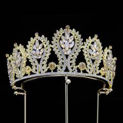 Baroque colorful cubic zircon alloy crown