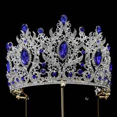 Baroque trend color cubic zircon alloy crown
