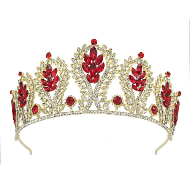 Baroque colorful cubic zircon alloy crown