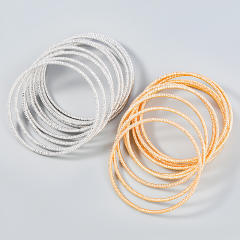 10pcs hiphop metal bangle set