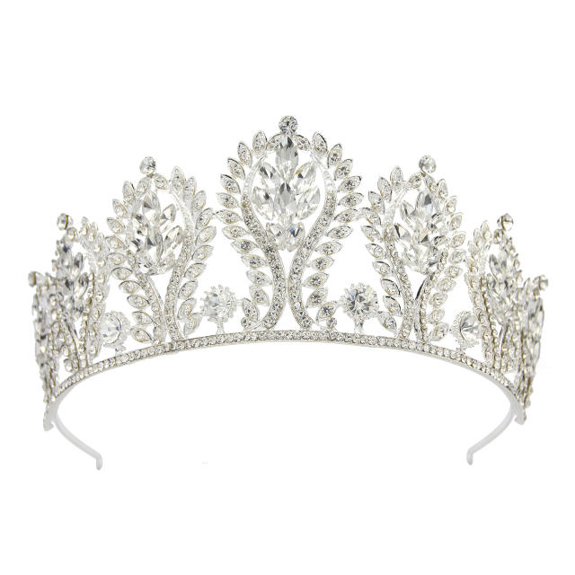 Baroque colorful cubic zircon alloy crown