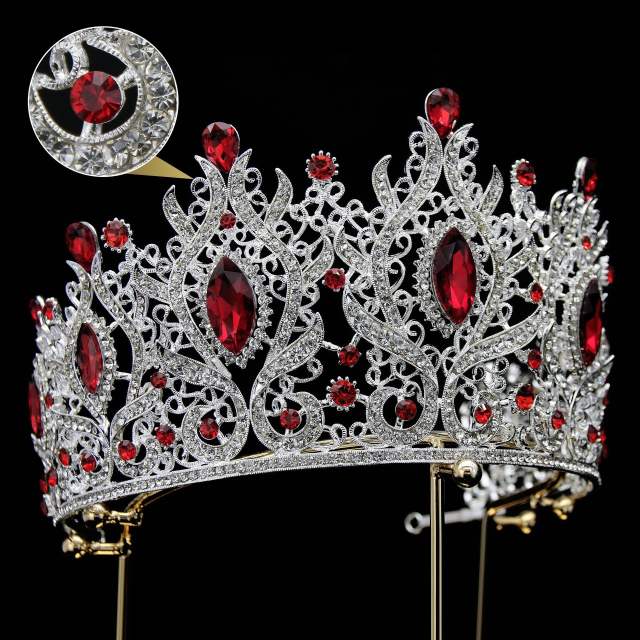 Baroque trend color cubic zircon alloy crown