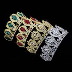 Baroque colorful cubic zircon alloy crown
